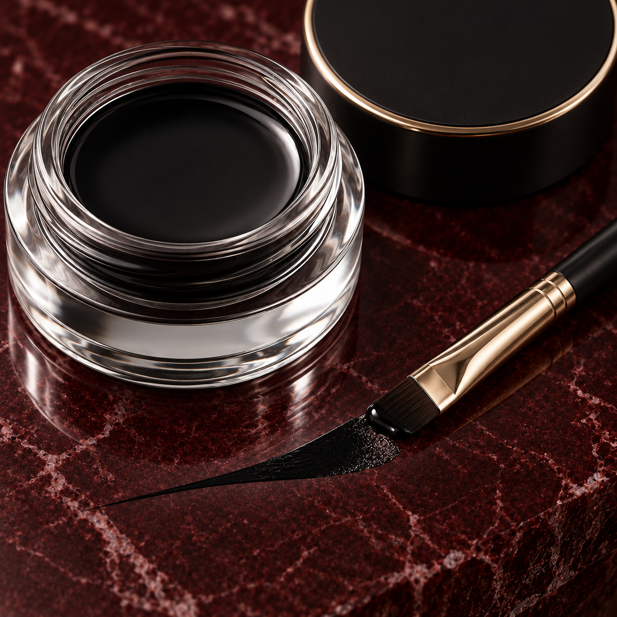 Ligne gel liner texture and brush tip detail