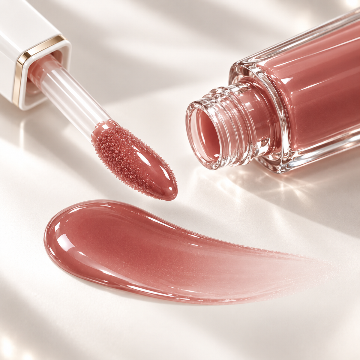Nuage lacquer texture and curved applicator detail