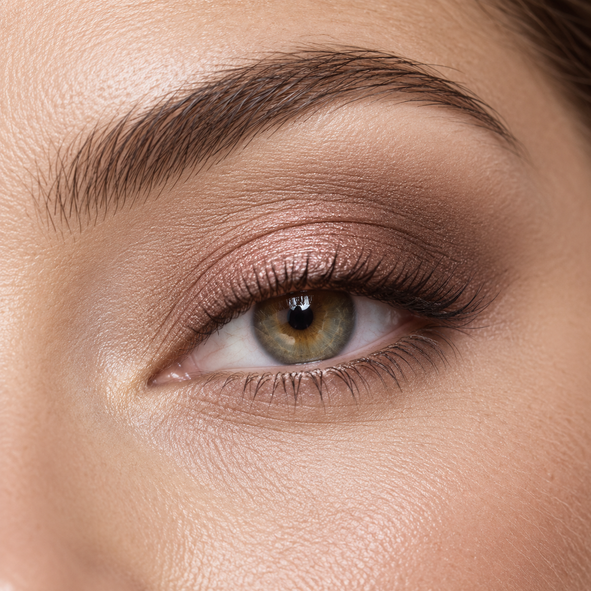 Ombre eye colors blended across the eyelid